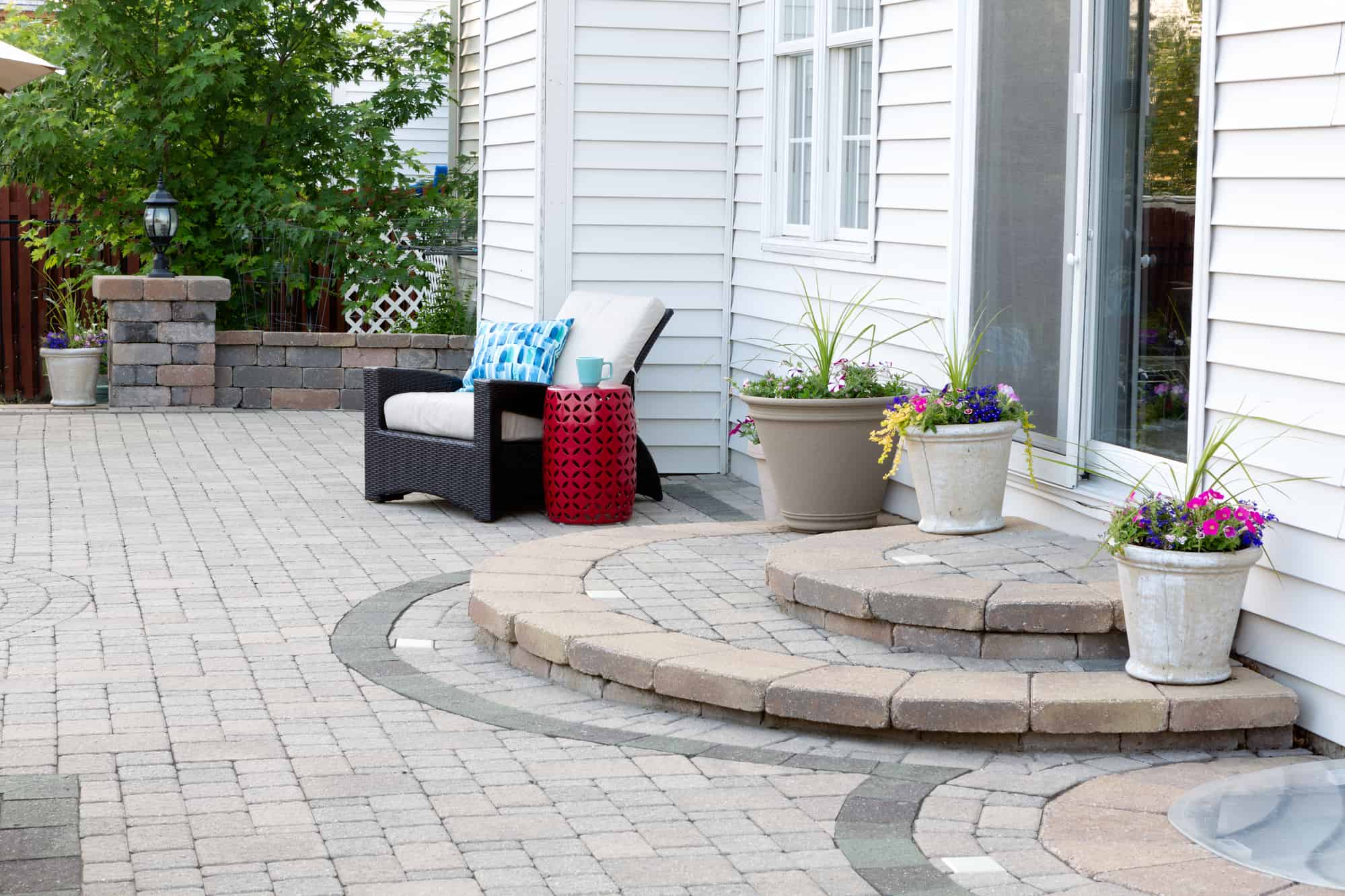 stone patio walkway in massachusetts
